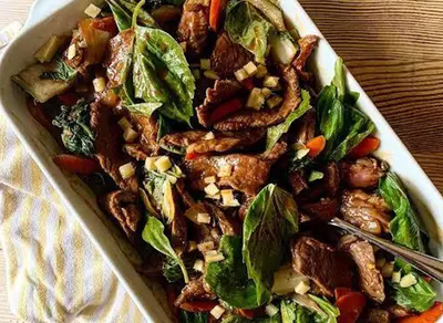 Beef Basil with Ginger